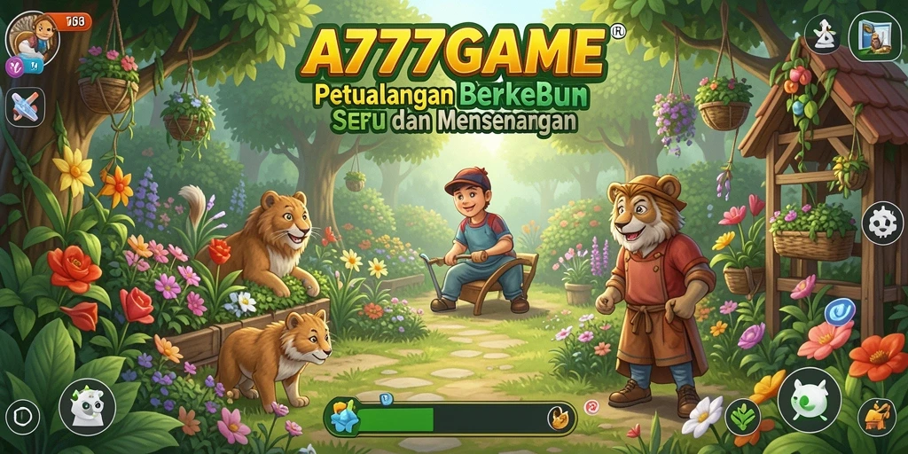 Tangkapan layar A777GAME menunjukkan gameplay seru saat berkebun.