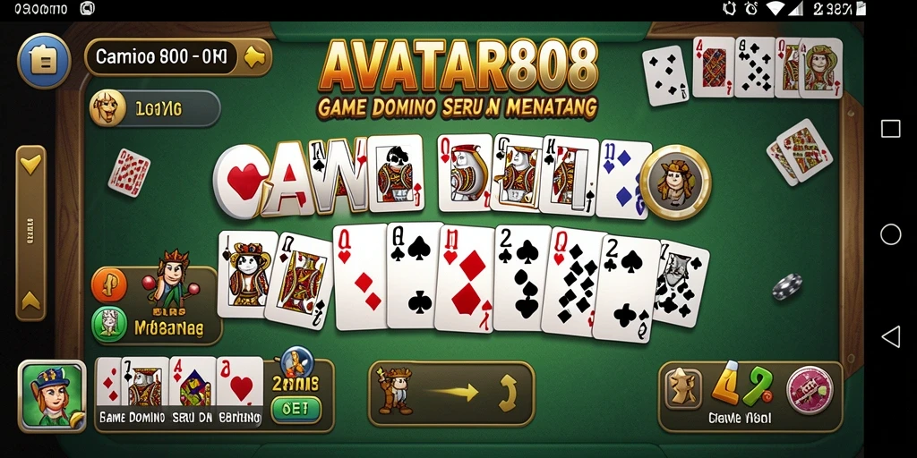 Tangkapan layar gameplay AVATAR808 menampilkan aksi seru permainan Domino.