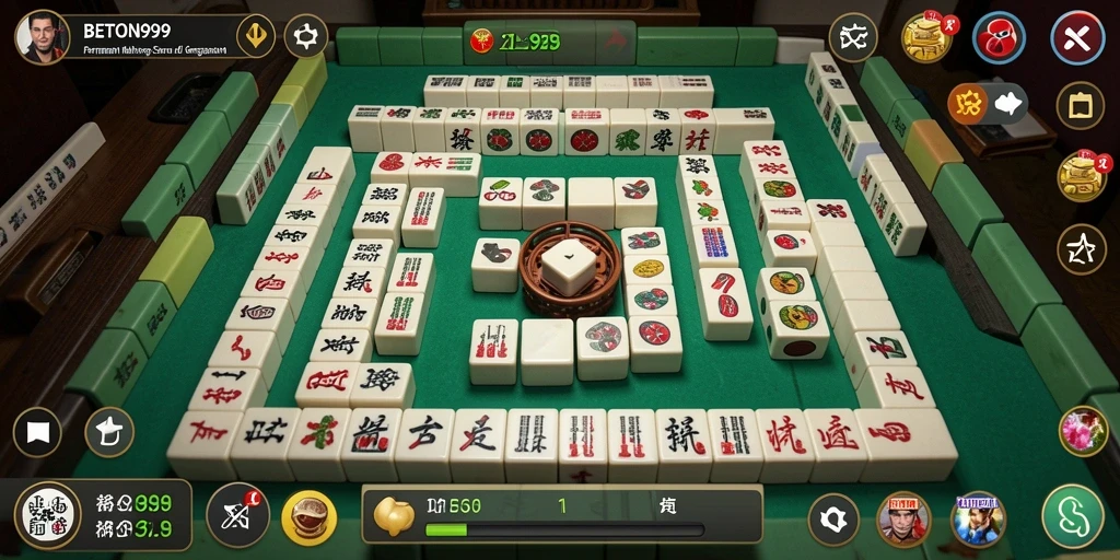 Screenshot BETON999 menampilkan gameplay Mahjong yang menantang dan menarik.