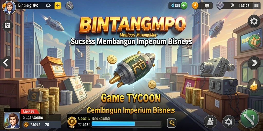 Tampilan gameplay BINTANGMPO dengan mekanisme Tycoon yang menarik.