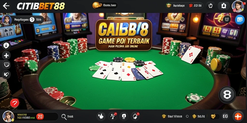 Tangkapan layar gameplay CITIBET88 yang menggambarkan keseruan Poker.