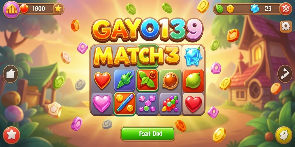 Screenshot gameplay GAYO138 yang menampilkan momen seru mencocokkan item.
