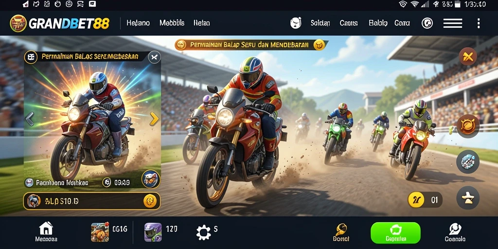 Gameplay balap mendebarkan di GRANDBET88 dengan grafik menawan.