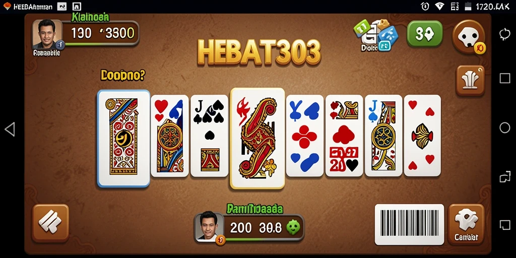 Tampilan gameplay seru di HEBAT303, nikmati keseruan Domino.