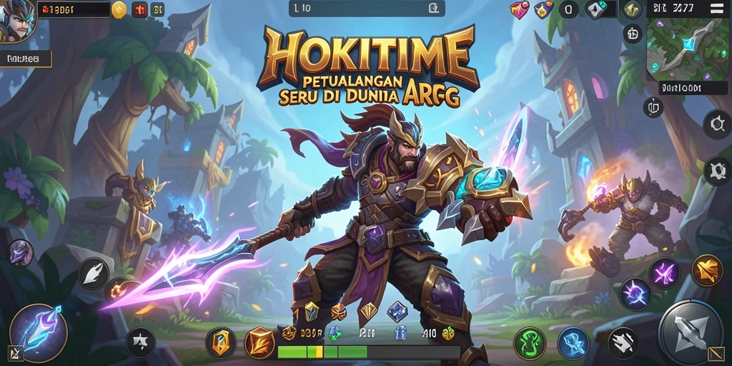 Tampilan gameplay seru HOKITIME dalam petualangan ARPG.