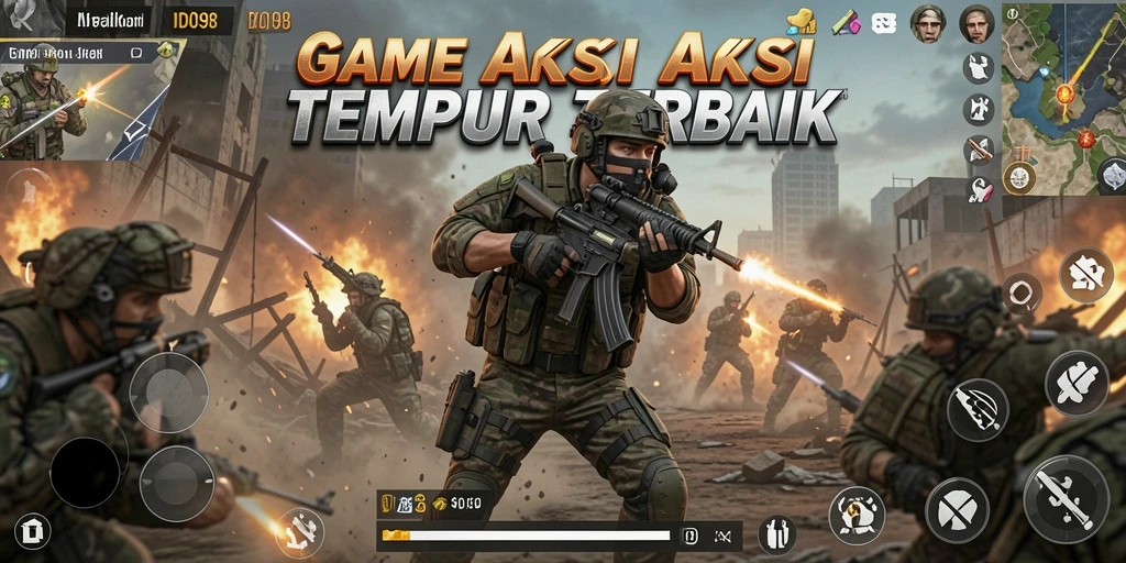 Tampilan gameplay dinamis dan mendebarkan di ID098.