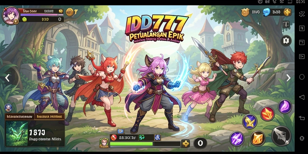Screenshot utama ID777 menampilkan aksi seru dalam dunia Anime.
