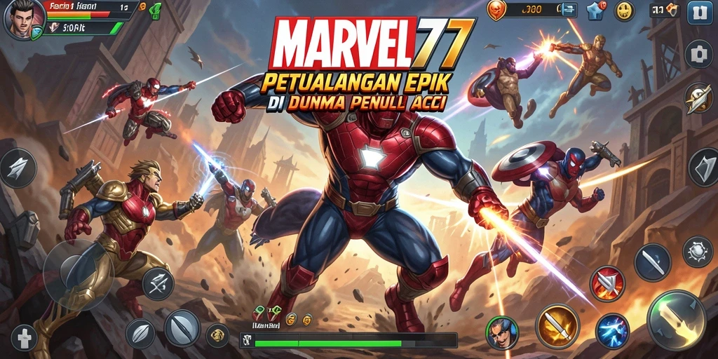 Tampilan gameplay <strong>MARVEL77</strong> yang penuh aksi dan petualangan menarik.