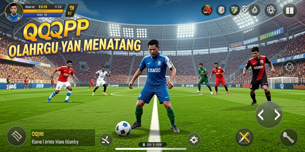 Screenshot gameplay QQRP yang menampilkan aksi olahraga seru.