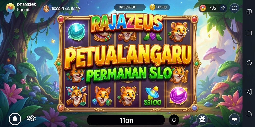 Tampilan gameplay Slot RAJAZEUS yang memukau dengan berbagai fitur menarik.