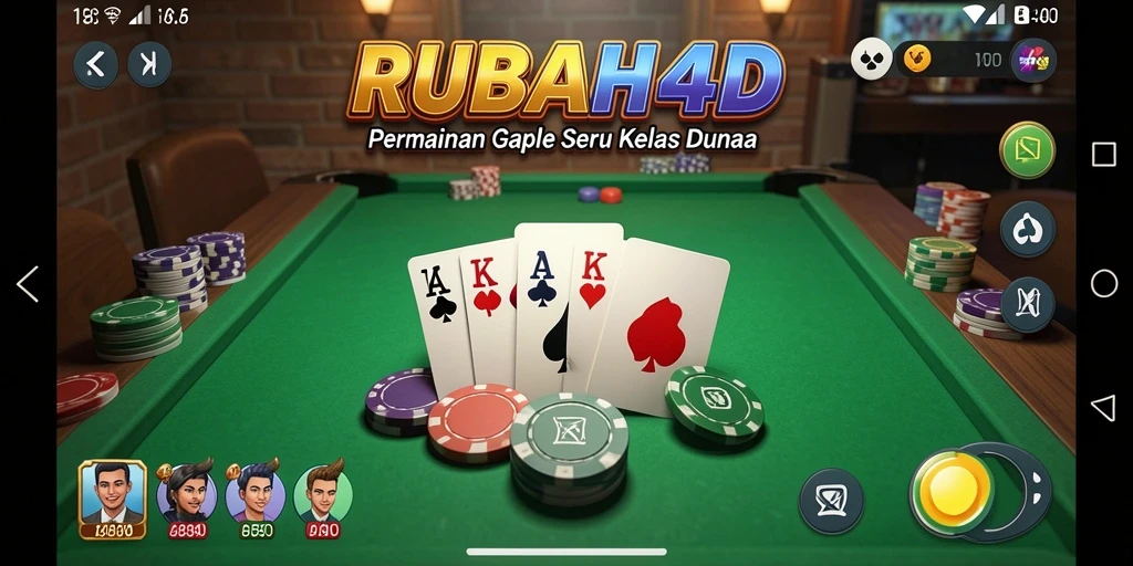 Screenshot gameplay RUBAH4D yang menampilkan serunya bermain Gaple.