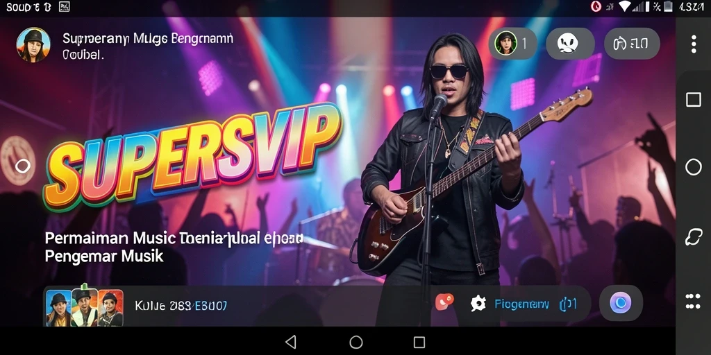 Tampilan gameplay menarik di SUPERSVIP dengan berbagai efek visual.